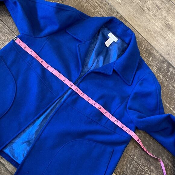 CHICO'S Blue Medium Weight Fully Lined Jacket Medium 8/10 - Picture 7 of 10
